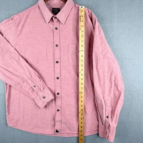 UNTUCKit Shirt Mens 2XL Red Chambray Cotton Button Up Long Sleeve - Picture 4 of 9